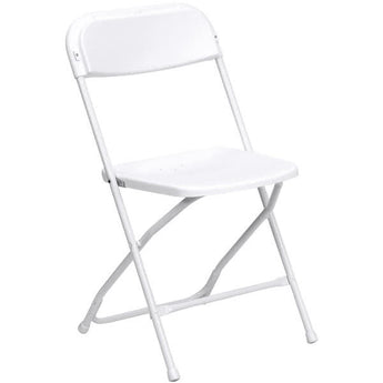 White folding samsonite chair