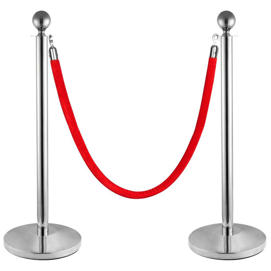 Stainless Steel Stanchion with red velvet rope